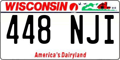 WI license plate 448NJI