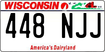 WI license plate 448NJJ