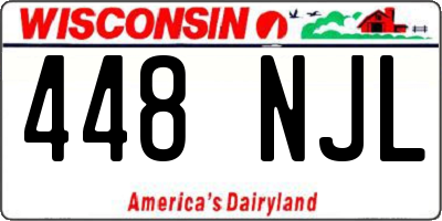 WI license plate 448NJL
