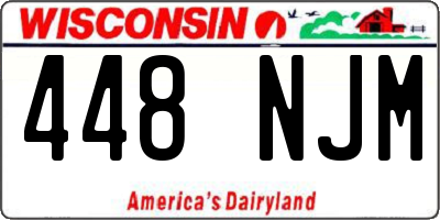 WI license plate 448NJM