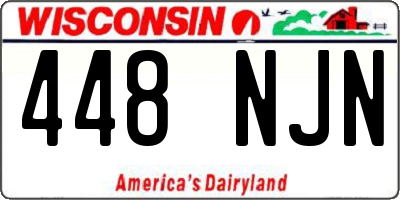 WI license plate 448NJN