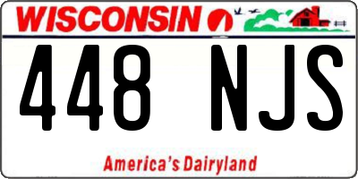 WI license plate 448NJS