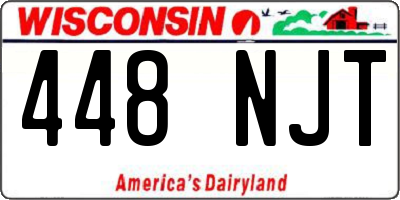 WI license plate 448NJT