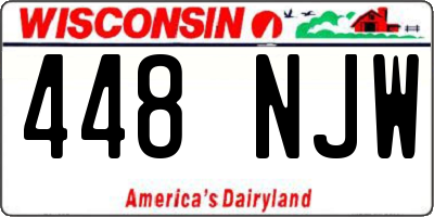 WI license plate 448NJW