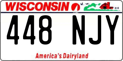 WI license plate 448NJY
