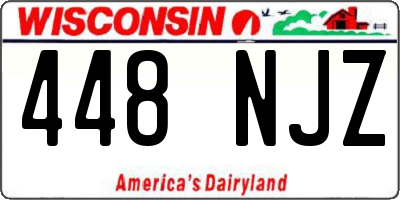 WI license plate 448NJZ