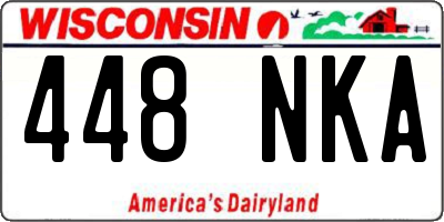 WI license plate 448NKA