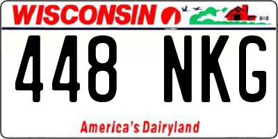 WI license plate 448NKG