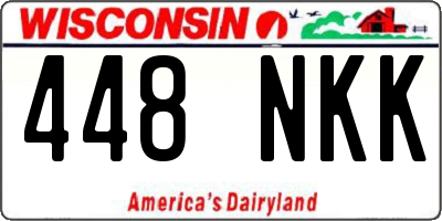 WI license plate 448NKK