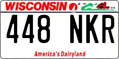 WI license plate 448NKR