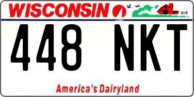WI license plate 448NKT