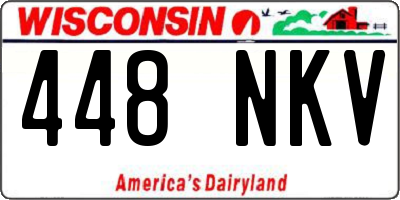 WI license plate 448NKV