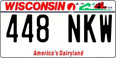 WI license plate 448NKW