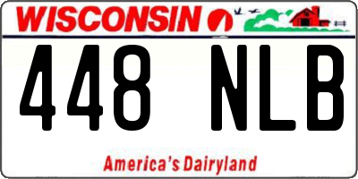 WI license plate 448NLB