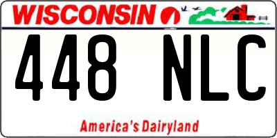WI license plate 448NLC