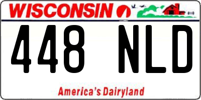 WI license plate 448NLD