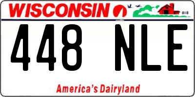 WI license plate 448NLE