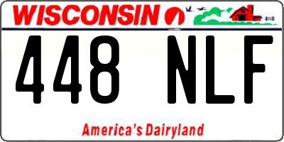 WI license plate 448NLF