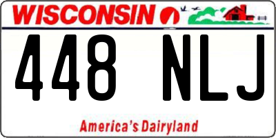 WI license plate 448NLJ
