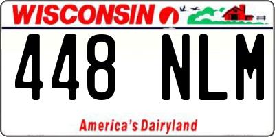 WI license plate 448NLM