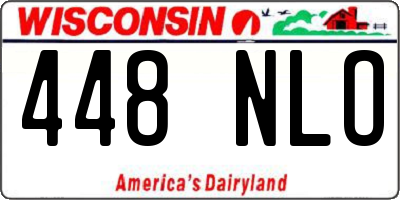 WI license plate 448NLO