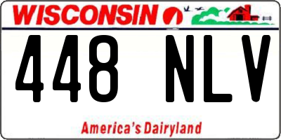 WI license plate 448NLV