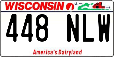 WI license plate 448NLW