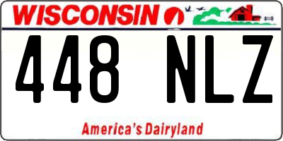 WI license plate 448NLZ