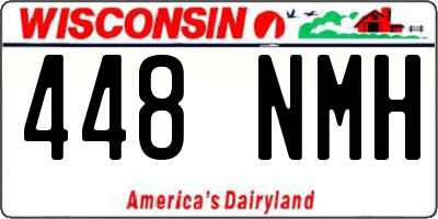 WI license plate 448NMH