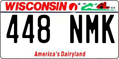WI license plate 448NMK