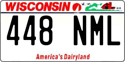 WI license plate 448NML