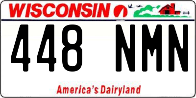 WI license plate 448NMN