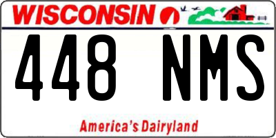 WI license plate 448NMS