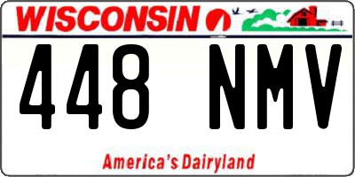 WI license plate 448NMV