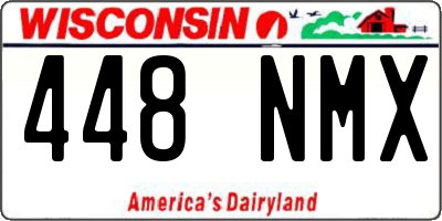 WI license plate 448NMX