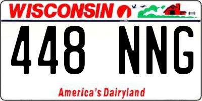 WI license plate 448NNG