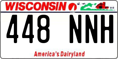 WI license plate 448NNH