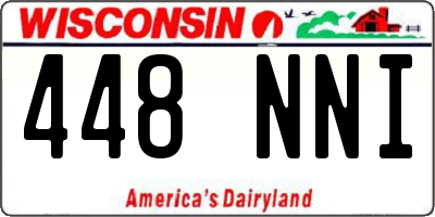 WI license plate 448NNI