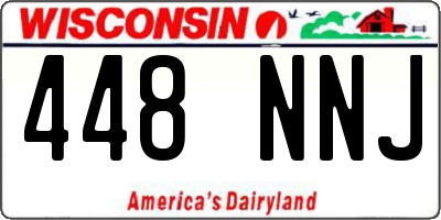 WI license plate 448NNJ