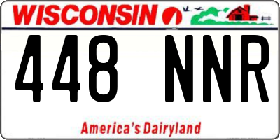 WI license plate 448NNR