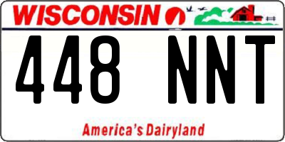WI license plate 448NNT