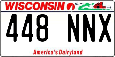 WI license plate 448NNX