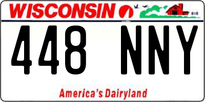 WI license plate 448NNY