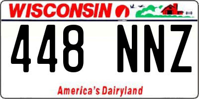WI license plate 448NNZ
