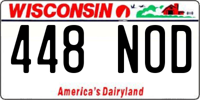 WI license plate 448NOD