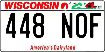 WI license plate 448NOF