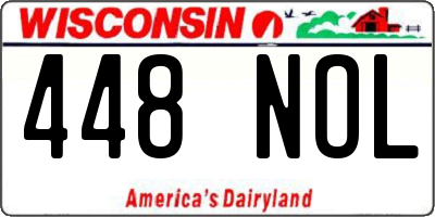 WI license plate 448NOL