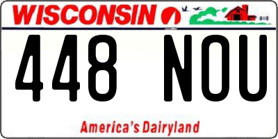 WI license plate 448NOU