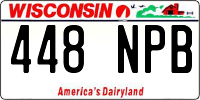 WI license plate 448NPB