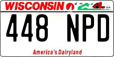 WI license plate 448NPD